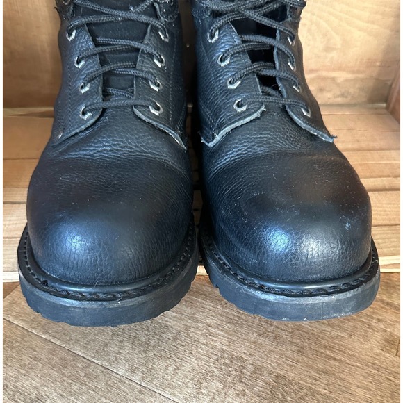Men’s Dickies Black Steel Toe Work Boots 6 Inch Size 12 Slip Resistant - Picture 10 of 12